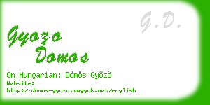 gyozo domos business card